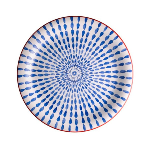 Modrý tanier z dolomitu Brandani Ginger, ⌀ 27 cm