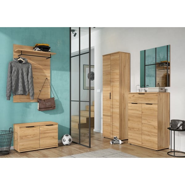 Vešiakový panel v dekore duba v prírodnej farbe Fremont – Germania-image-1