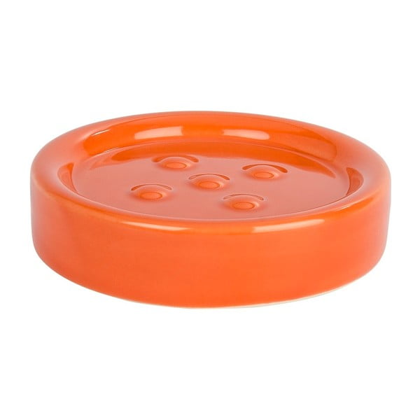 Oranžová podložka pod mydlo Wenko Polaris Orange