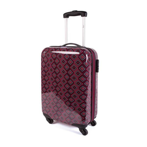 Čierno-ružový cestovný kufor SKPA-T