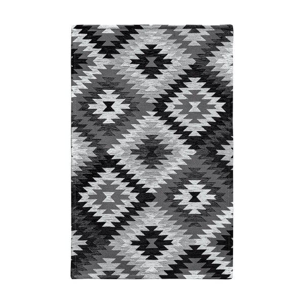 Čierno-sivý umývateľný behúň 55x240 cm Avana Nero – Floorita