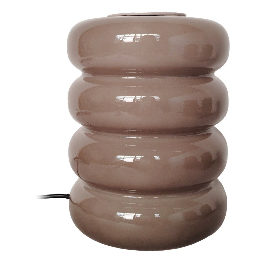 E-shop Taupe sklenená LED stolová lampa (výška 16,5 cm) Aro – Leitmotiv
