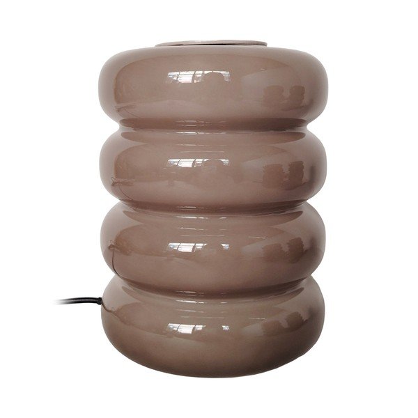 Taupe sklenená LED stolová lampa (výška  16,5 cm) Aro – Leitmotiv