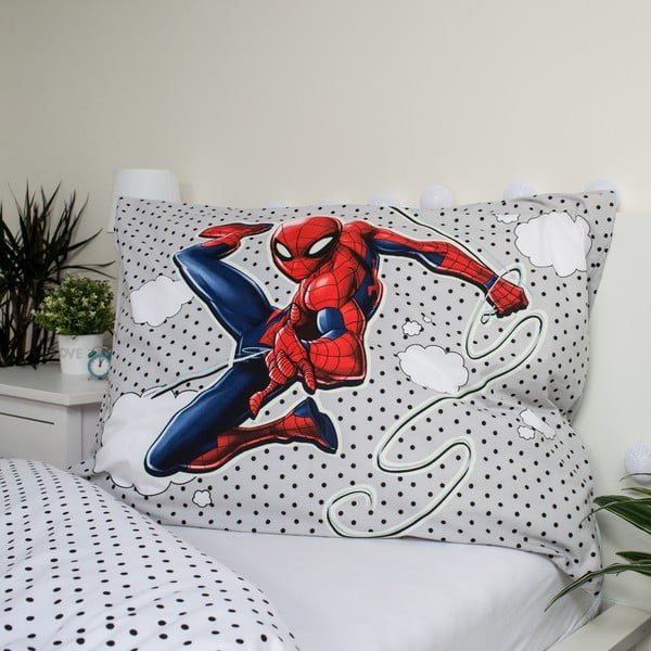 Bavlnené detské obliečky na jednolôžko so svietiacim efektom 140x200 cm Spiderman – Jerry Fabrics-image-3