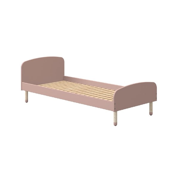 Ružová detská posteľ Flexa Play, 90 × 190 cm