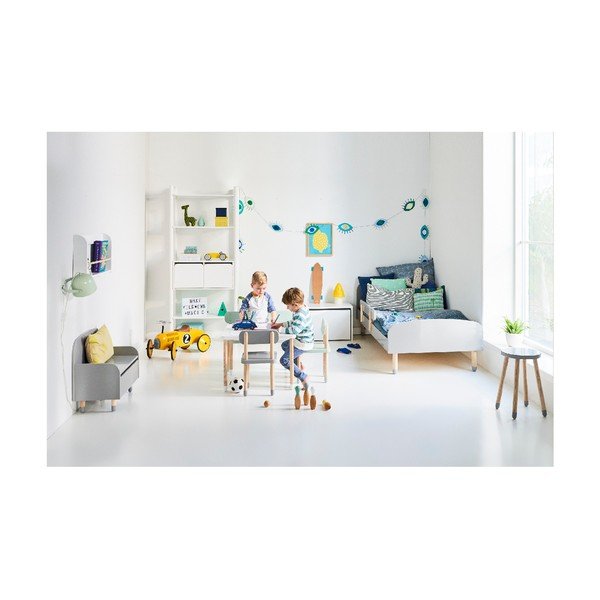Sivá úložná lavica s opierkou Flexa Dots-image-3