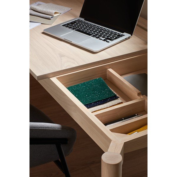 Pracovný stôl v dekore jaseňa 136x68 cm Atlas - Teulat-image-2