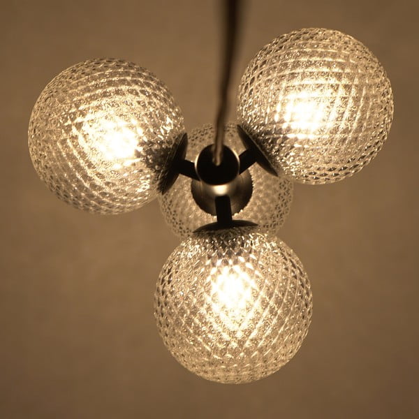 Čierne závesné svietidlo SULION Musa, výška 120 cm-image-2