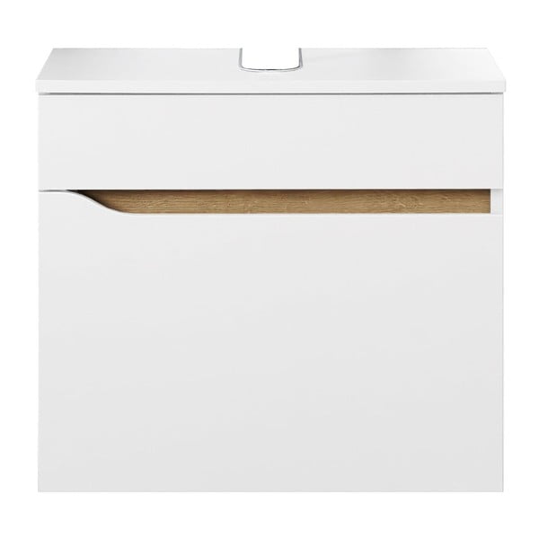 Biela nízka závesná skrinka bez umývadla 60x53 cm Set 857 – Pelipal