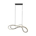 Čierne LED závesné svietidlo s kovovým tienidlom Nala – Trio Select