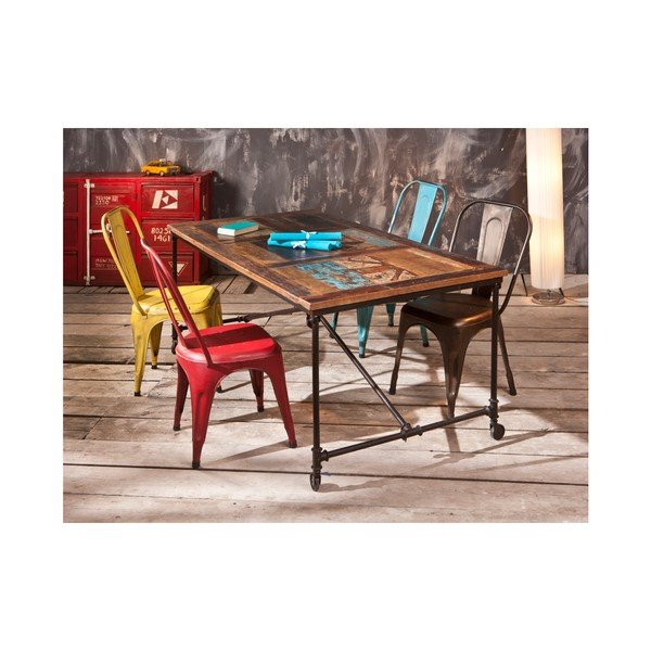 Jedálenský stôl z recyklovaného mangového dreva Interlink Coffee-image-2