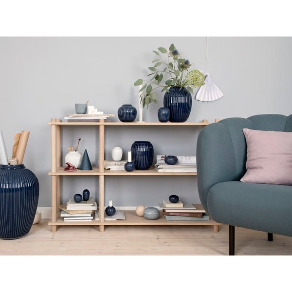 Tmavomodrá kameninová váza Kähler Design Hammershoi, výška 10 cm-image-3