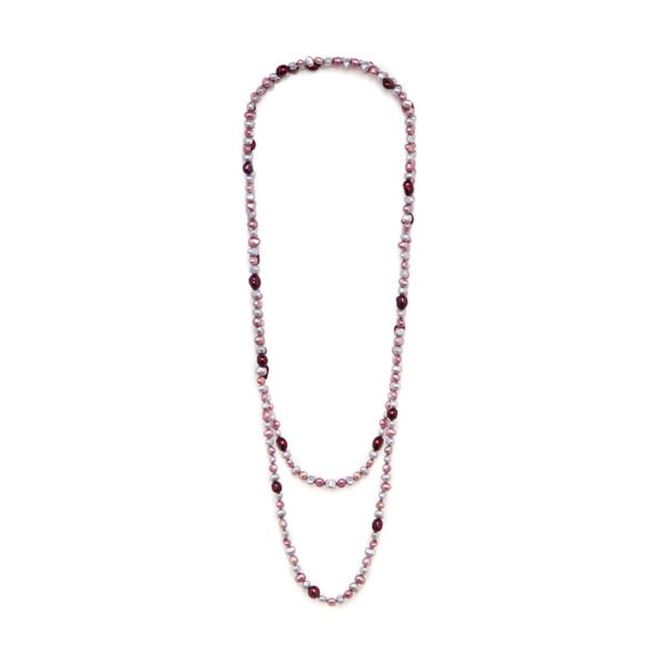 Ružový perlový náhrdelník GemSeller Polygala