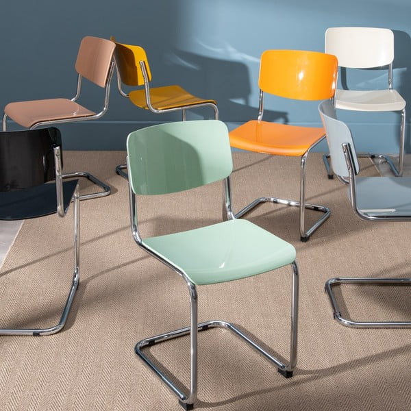 Sivé jedálenské stoličky v súprave 4 ks Chrome – Ixia-image-1