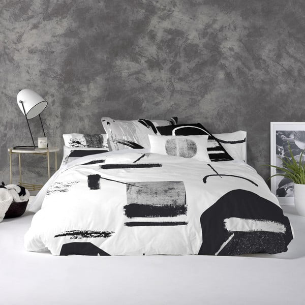 Bavlnená obliečka na paplón Blanc Shapes, 200 × 200 cm-image-1