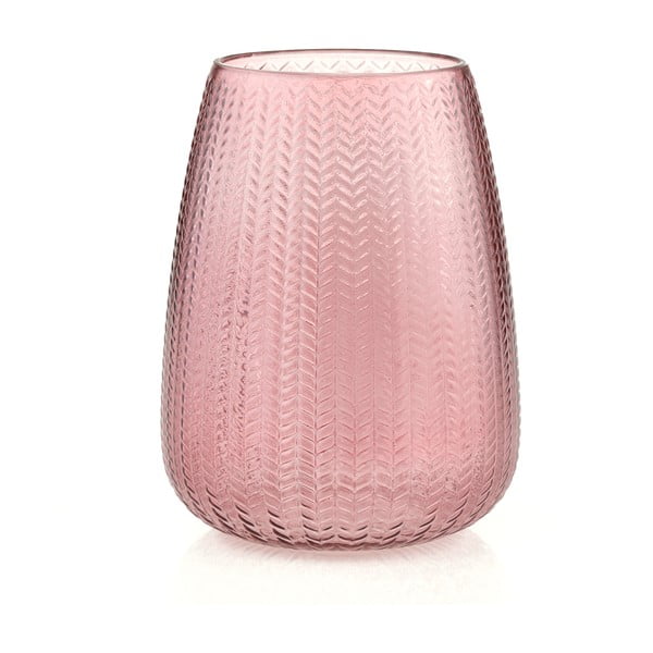 Svetloružová sklenená váza (výška 24 cm) Sevilla – AmeliaHome