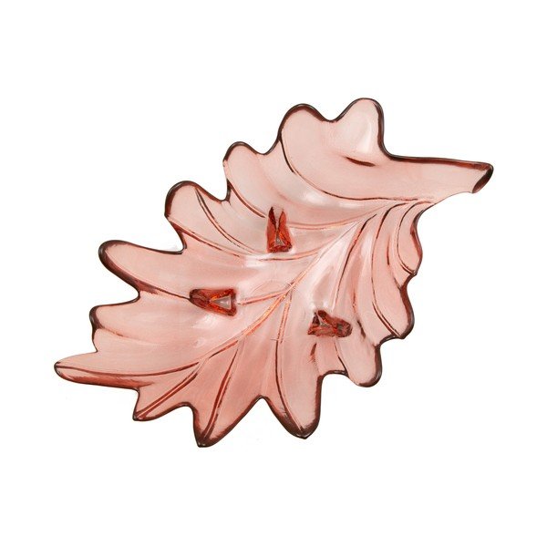 Ružová miska z recyklovaného skla Mauro Ferretti Leaf, 33 × 20 cm-image-3