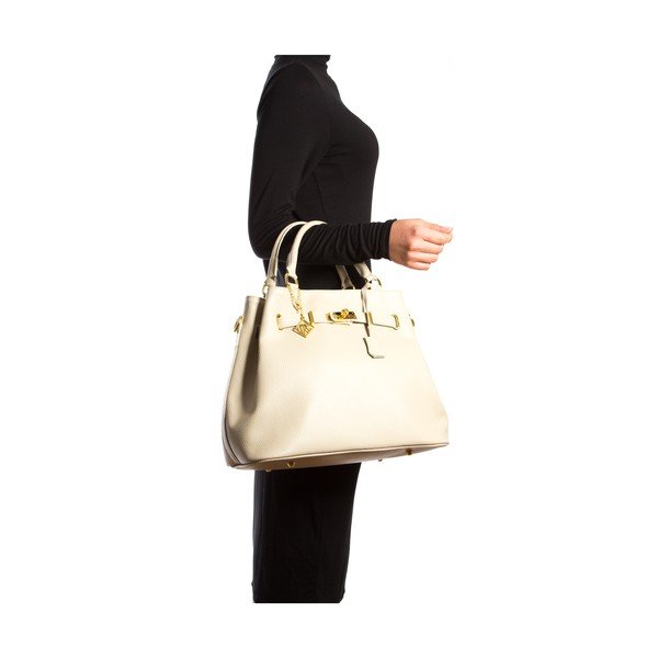 Kožená kabelka Isabella Rhea 183 Beige-image-4