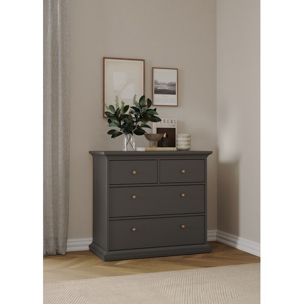 Sivá nízka komoda 96x87 cm Paris – Tvilum-image-1