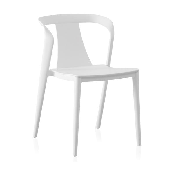 Biele plastové jedálenské stoličky v súprave 4 ks Kona – Geese