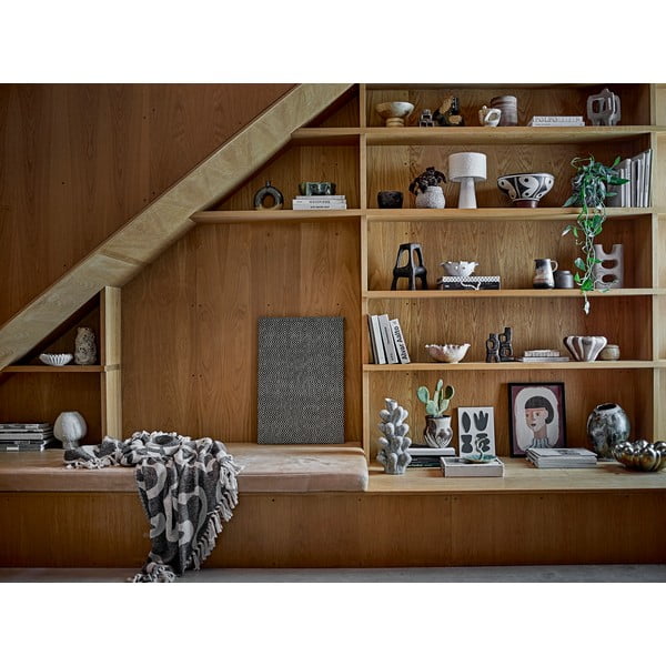 Čierna/béžová deka z recyklovanej bavlny 130x160 cm Salobre – Bloomingville-image-4