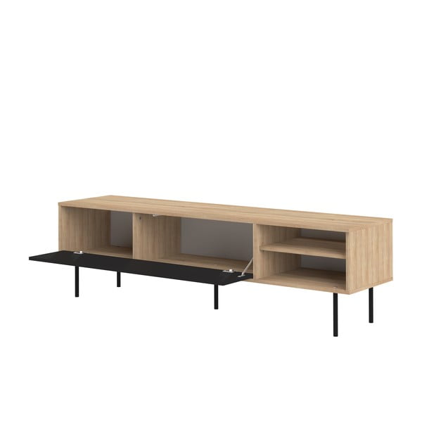 TV stolík v dekore duba v čierno-prírodnej farbe 165x40 cm Ampère – TemaHome-image-3