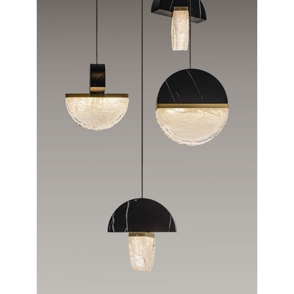 Čierne kovové LED závesné svietidlo so stmievačom ø 46 cm Dorin – Nova Luce-image-2