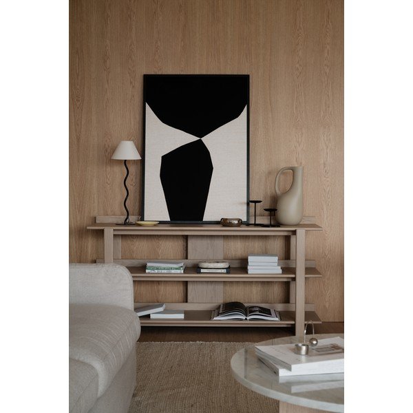 Konzolový stolík s doskou v dubovom dekore v svetlo prírodnej farbe 43x150 cm Kilian – Rowico-image-3