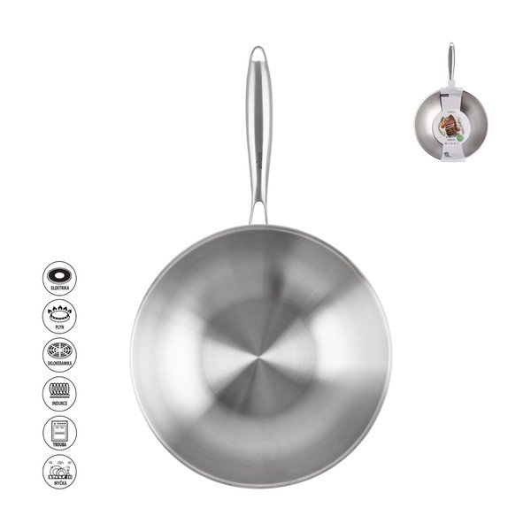 Wok nerezová panvica ø 30 cm Steela – Orion-image-4