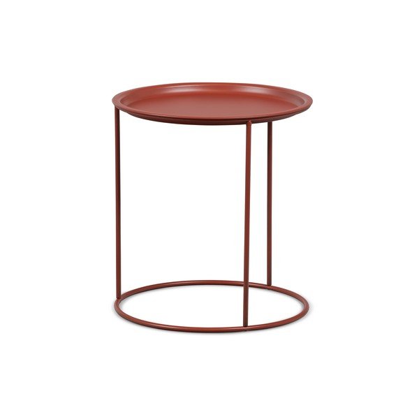 Červený odkladací stolík WOOOD Ivar, ø 40 cm-image-2