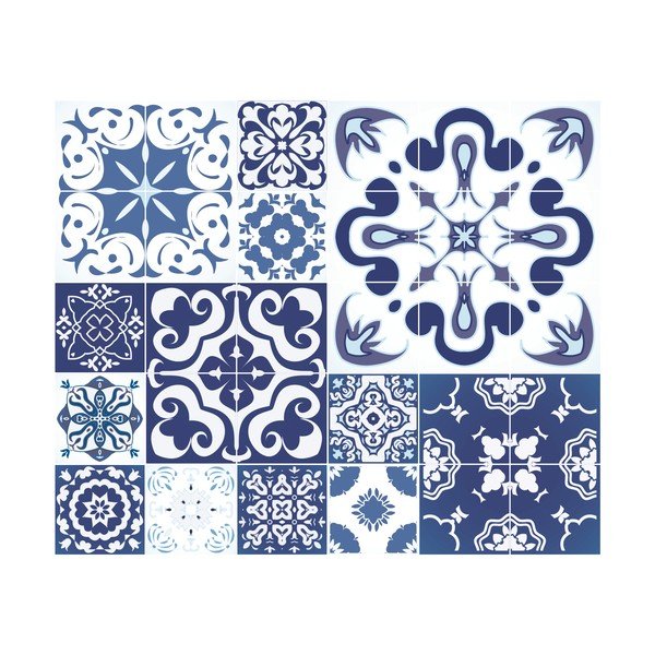 Sada 24 samolepiek Ambiance Azulejos Polka, 50 x 60 cm-image-2