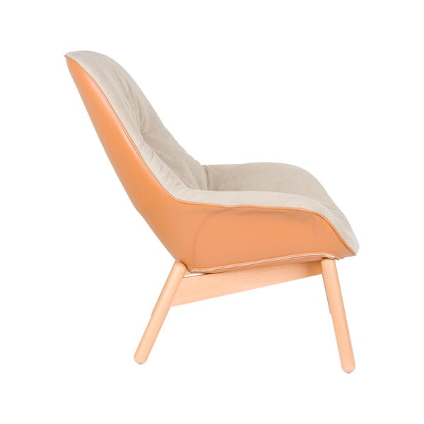 Béžové kreslo Duke – White Label-image-3