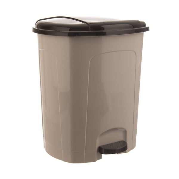 Hnedý nášľapný plastový odpadkový kôš 30 l – Orion