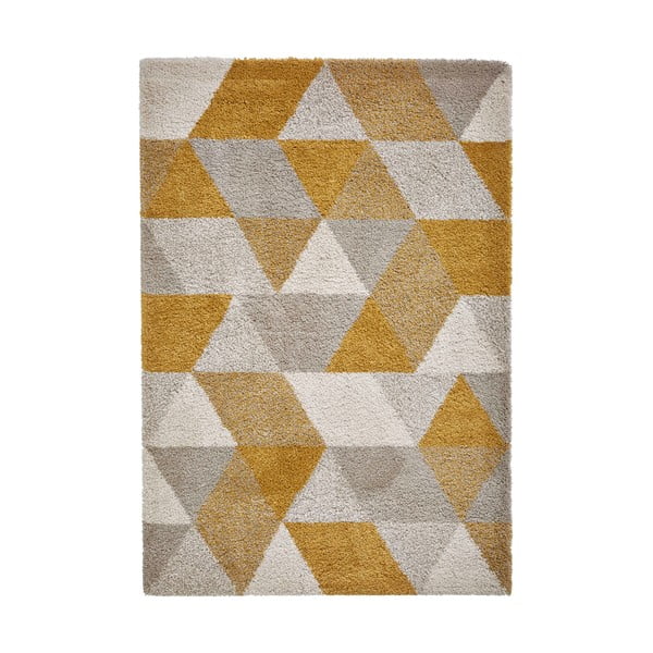 Žltobéžový koberec Think Rugs Royal Nomadic Angles, 120 x 170 cm