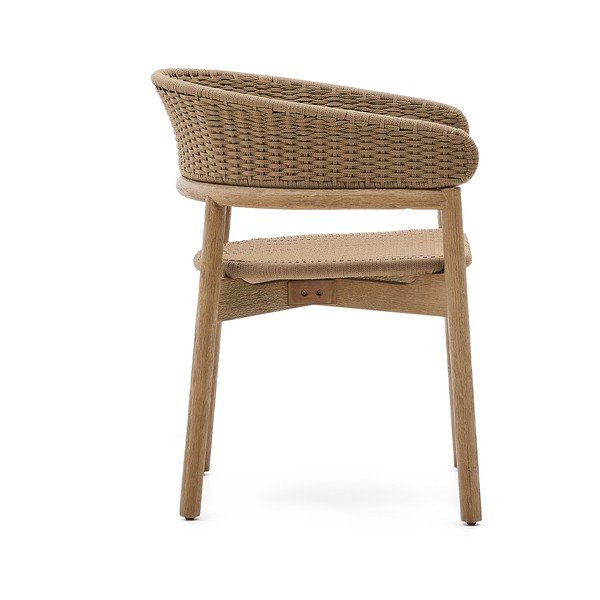 Drevená záhradná stolička v prírodnej farbe Arinella – Kave Home-image-3