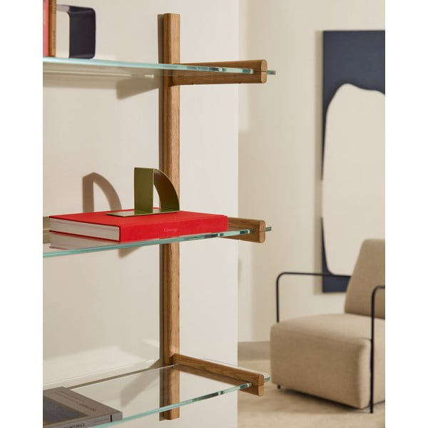 Sklenený modulárny policový systém v prírodnej farbe 110x98x30,5 cm Sitra – Kave Home-image-1