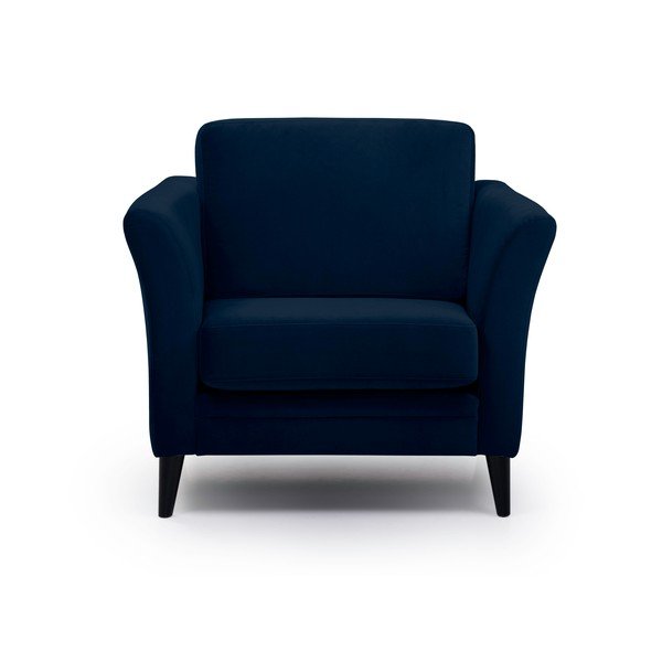 Tmavomodré zamatové kreslo Eden – Scandic-image-2