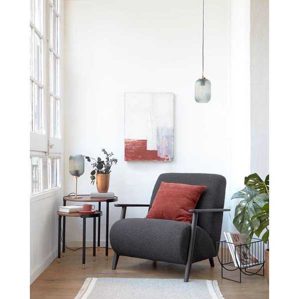 Stropné svietidlo v zlatej farbe so skleneným tienidlom ø 12 cm Hestia - Kave Home-image-1