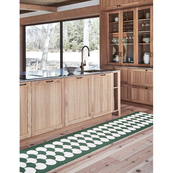 Zeleno-krémový vnútorný a vonkajší behúň 70x250 cm Poppy Oregano – Pappelina-image-1