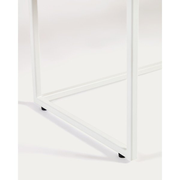 Biely/v prírodnej farbe konzolový stolík v dekore duba 30x120 cm Yoana – Kave Home-image-3