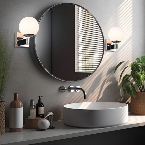 Nástenné svietidlo v striebornej farbe ø 14 cm Kula – Trio-image-1