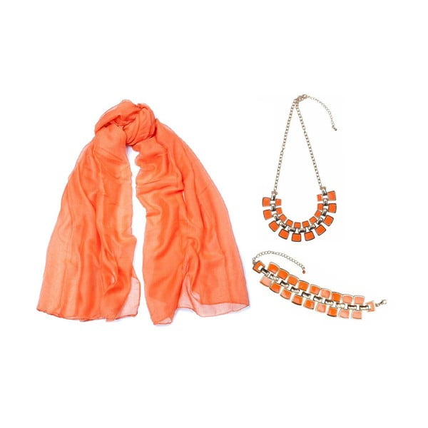 Šatka s náramkom a náhrdelníkom Orange