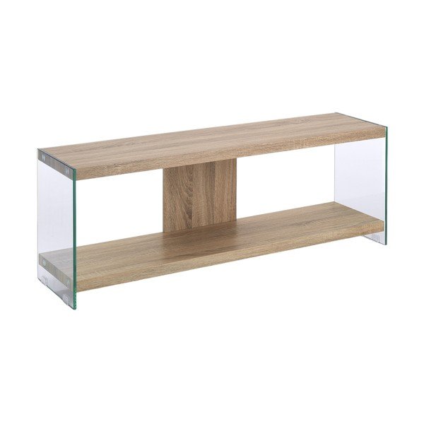 Sklenený TV stolík v prírodnej farbe 120x45x29,5 cm Nancy – Tomasucci