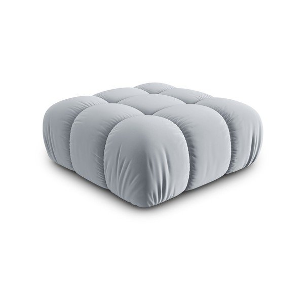 Svetlomodrá zamatová podnožka Bellis – Micadoni Home-image-3