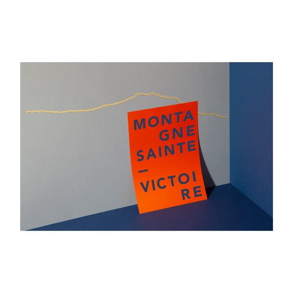 Pozlátená nástenná dekorácia so siluetou mesta The Line Sainte Victoire