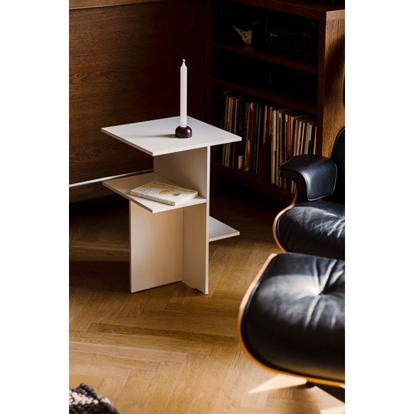 Sivobéžový nočný stolík s poličkami Atik – noo.ma-image-1