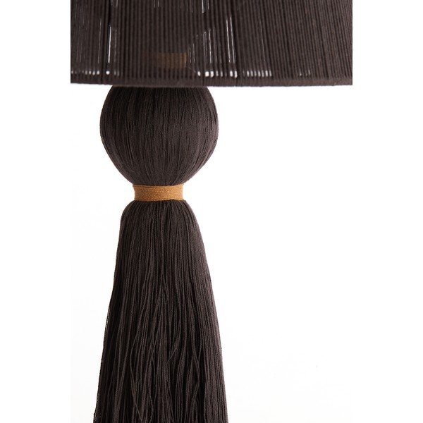 Tmavohnedá stolová lampa s textilným tienidlom (výška  58 cm) Espino – Light & Living-image-3