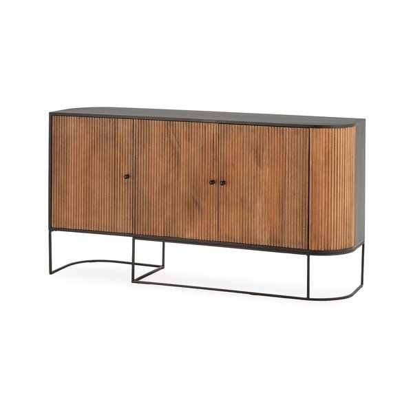 Komoda z mangového dreva v prírodnej farbe 165x90x40 cm Curve – MOME-image-3