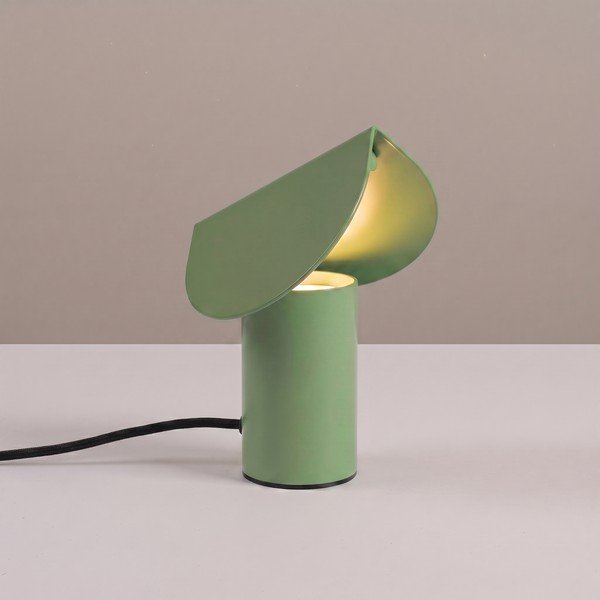 Šalviová zelená hliníková LED stolová lampa (výška  15 cm) BISCUIT – Thoro-image-1