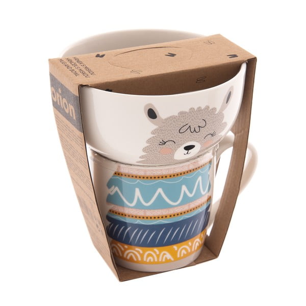 Porcelánová súprava hrnčeka a misky 2 ks 350 ml – Orion-image-4